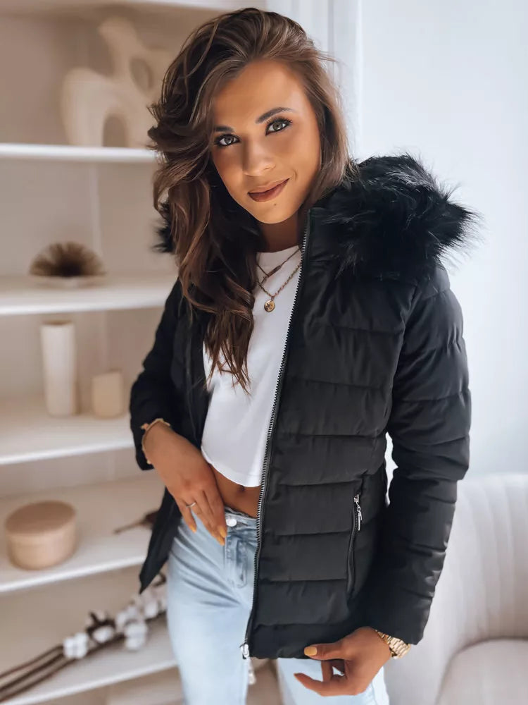 Jacket with fur hood Model