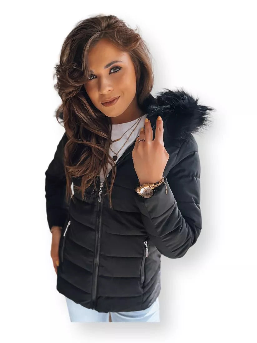 Jacket with fur hood Model
