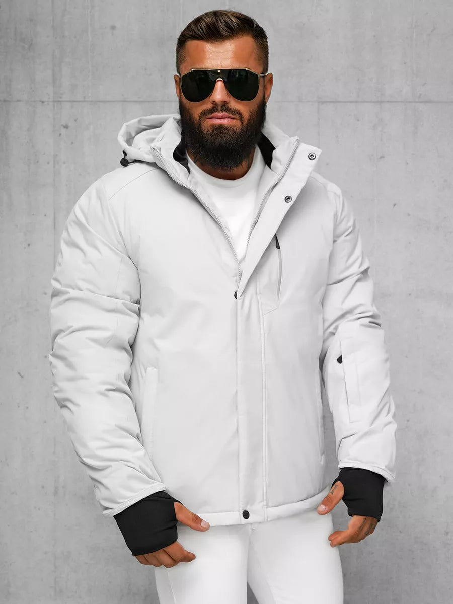 Light gray men's winter jacket Gamol
