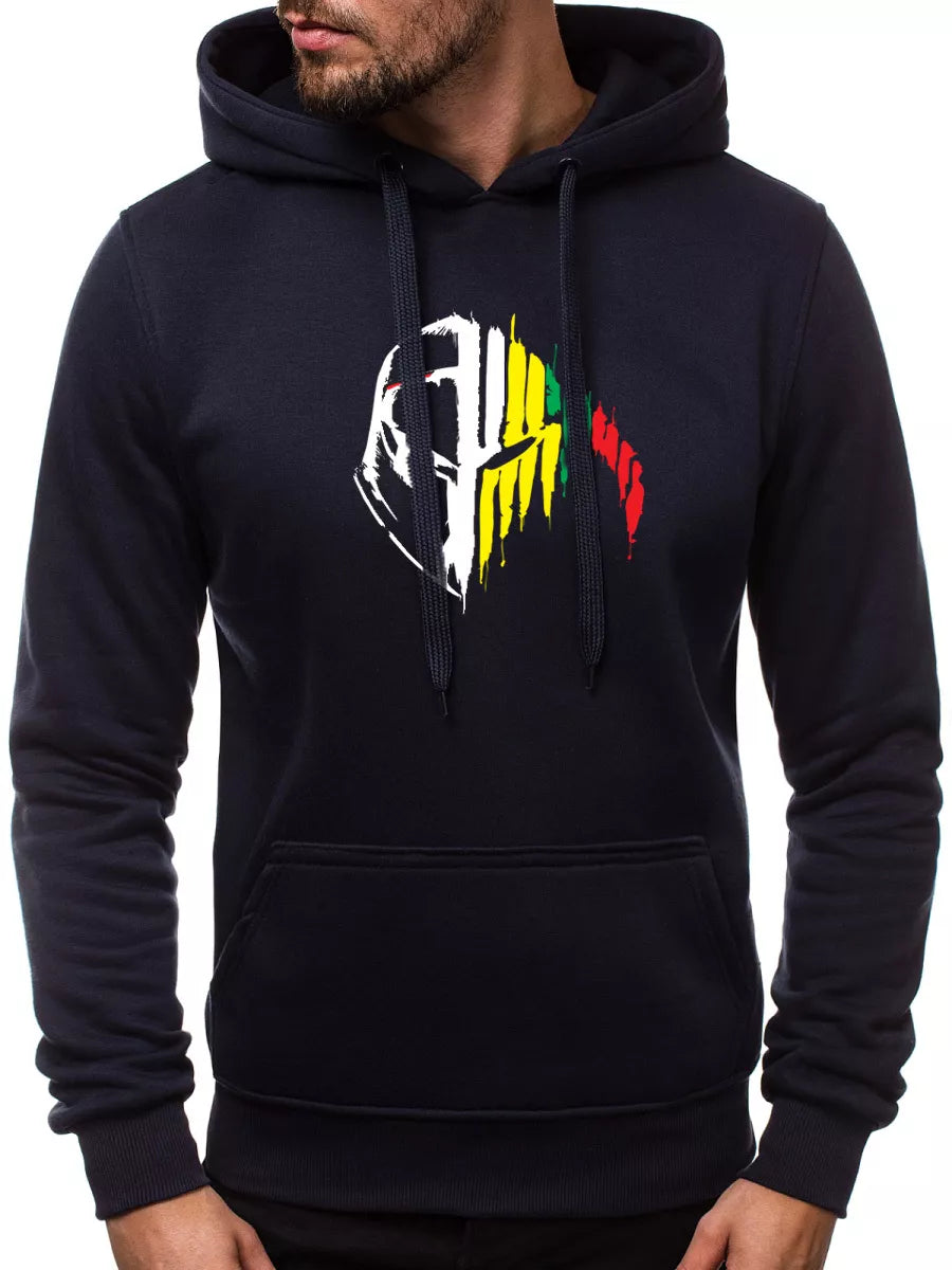 : Black men's hoodie "Knight"