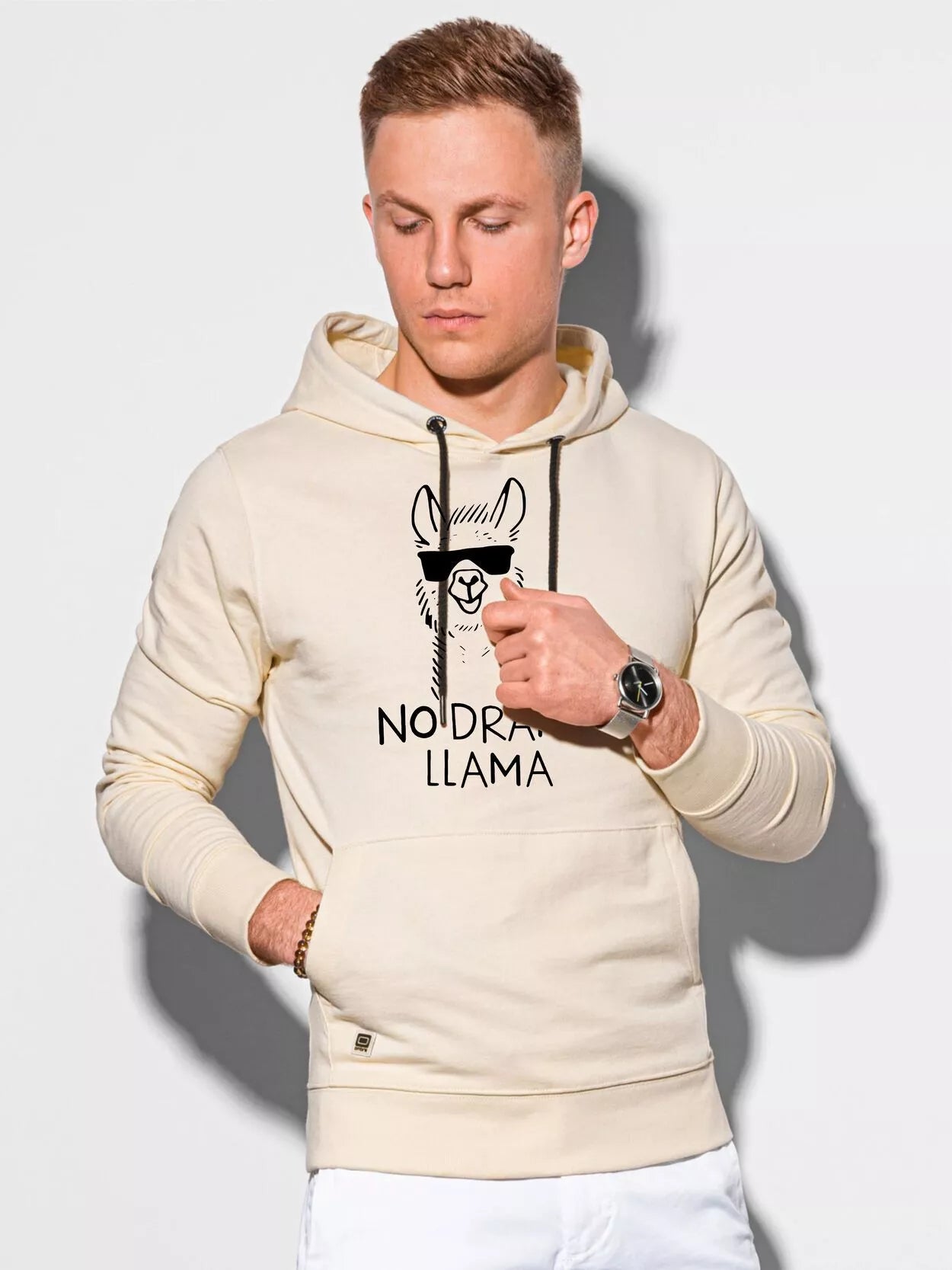 Yellow hoodie No drama Llama 