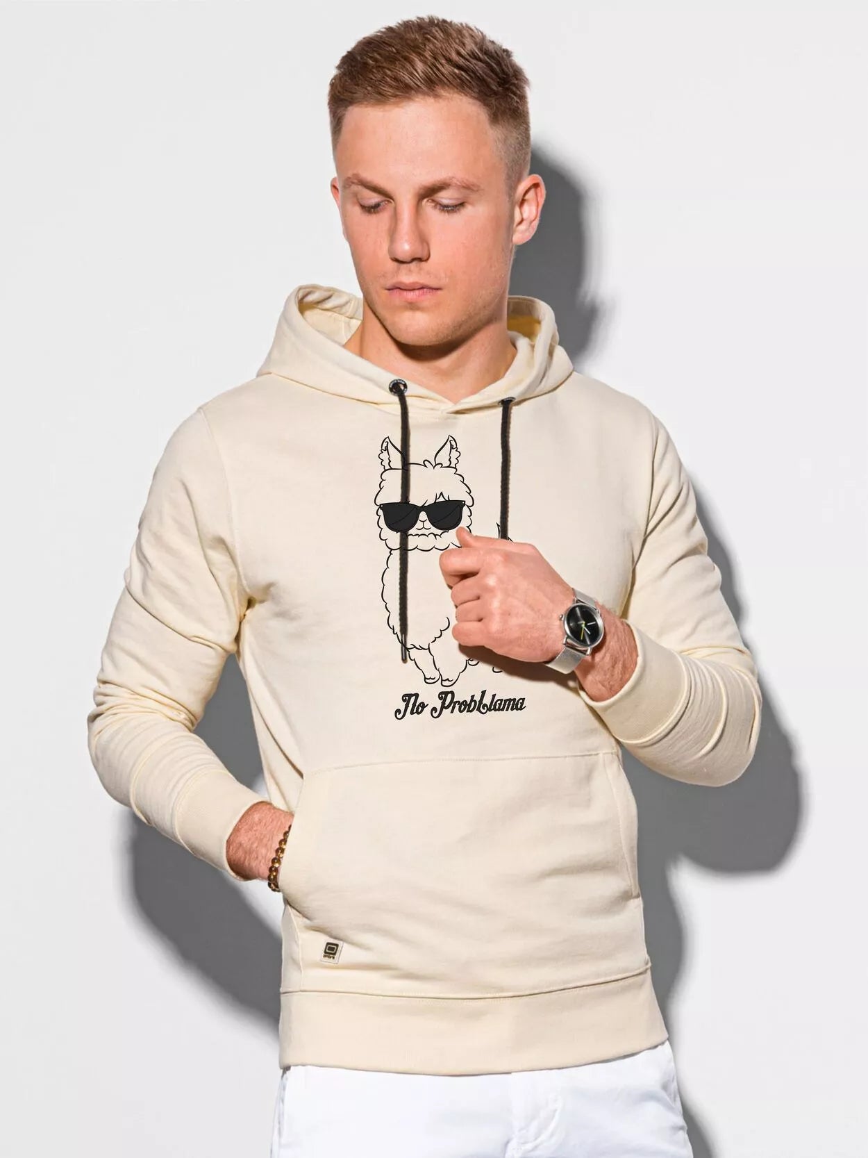 Yellow hoodie No ProbLlama 