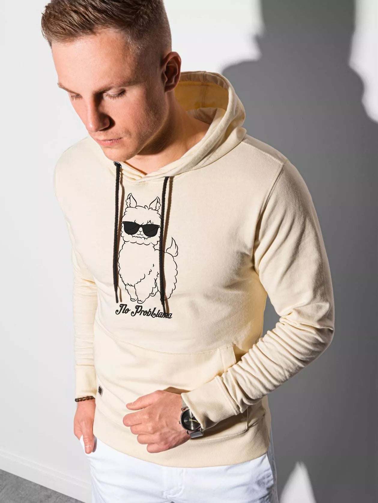 Yellow hoodie No ProbLlama 