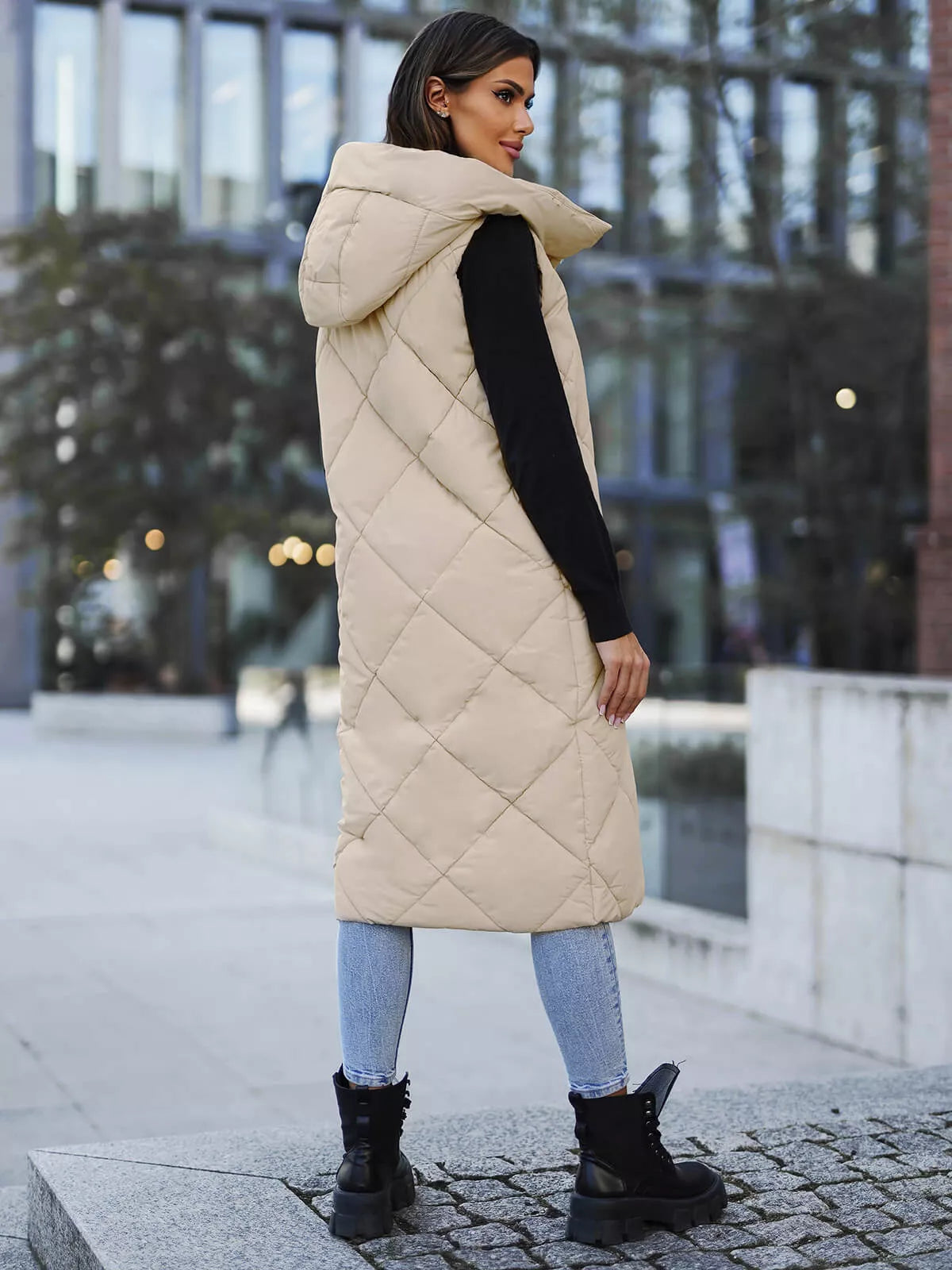 Brown long vest Kiket