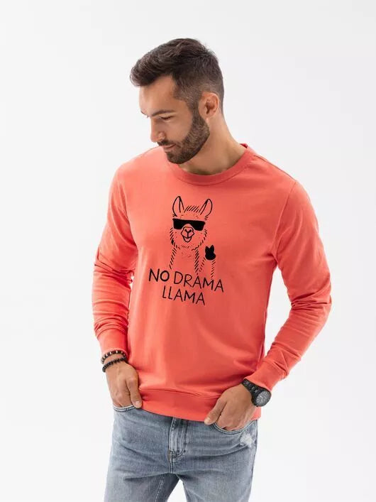 Coral sweater No drama Llama 