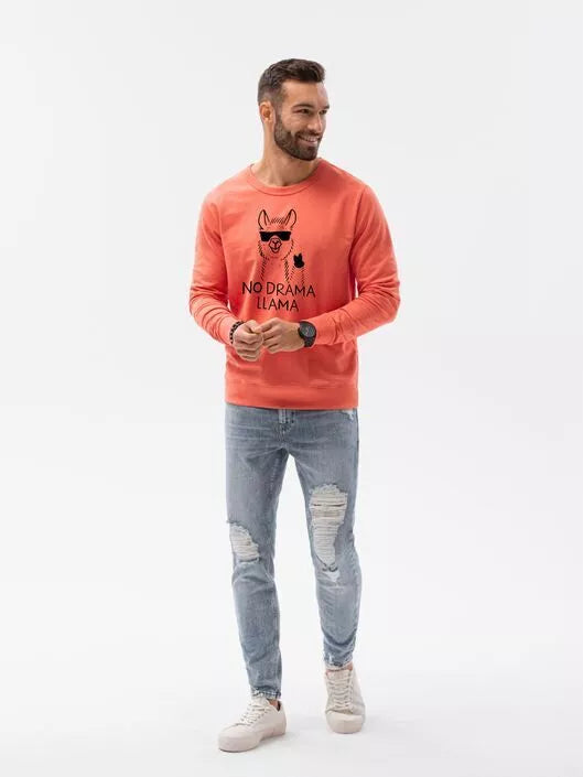 Coral sweater No drama Llama 