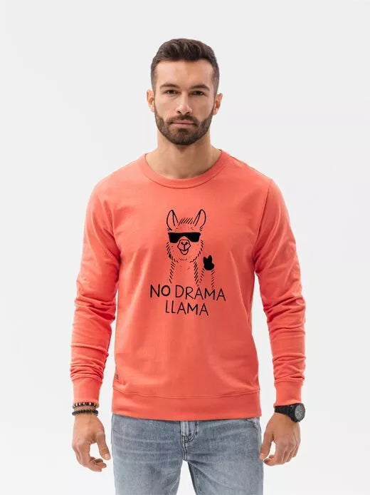 Coral sweater No drama Llama 