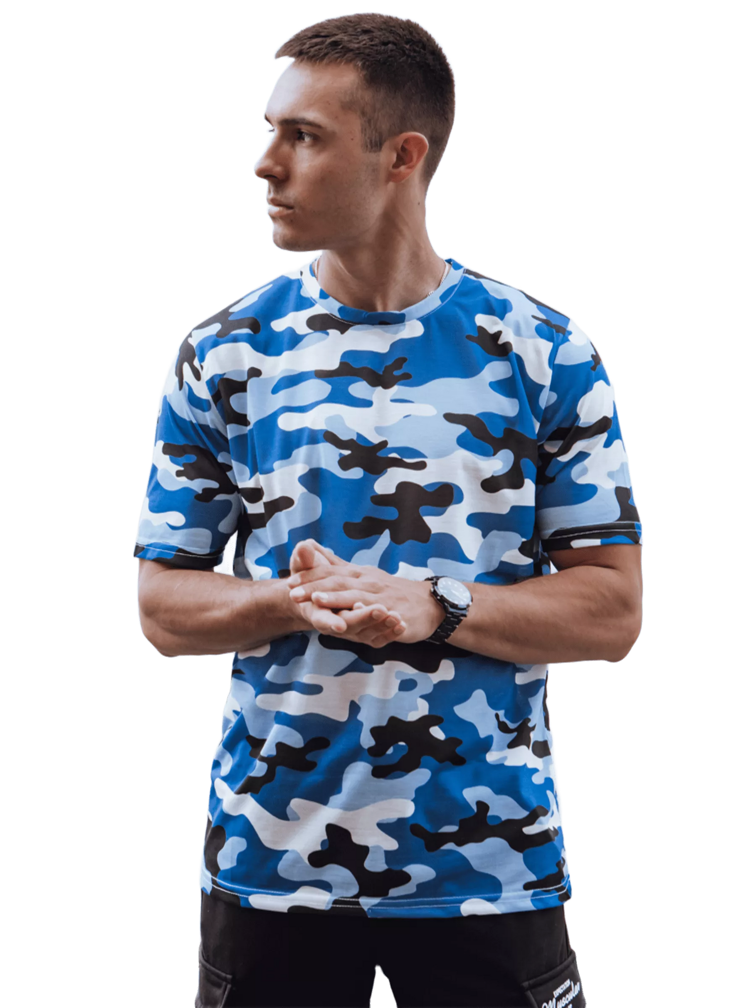 Light blue camouflage T-shirt Leniks