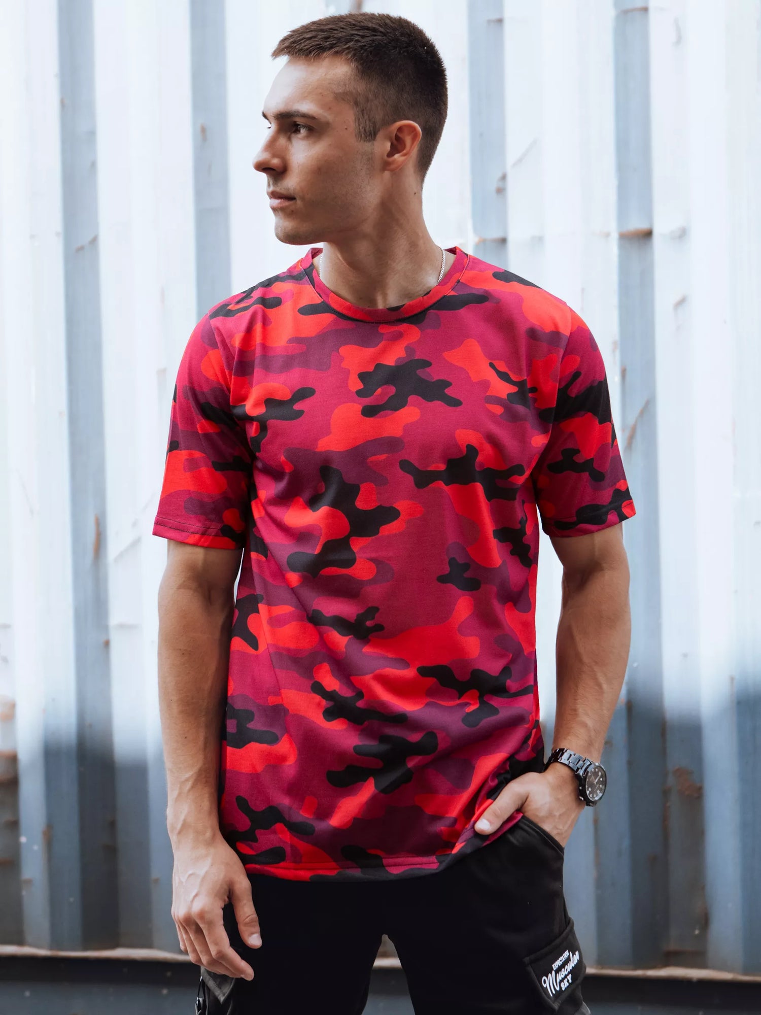 Red camouflage T-shirt Leniks