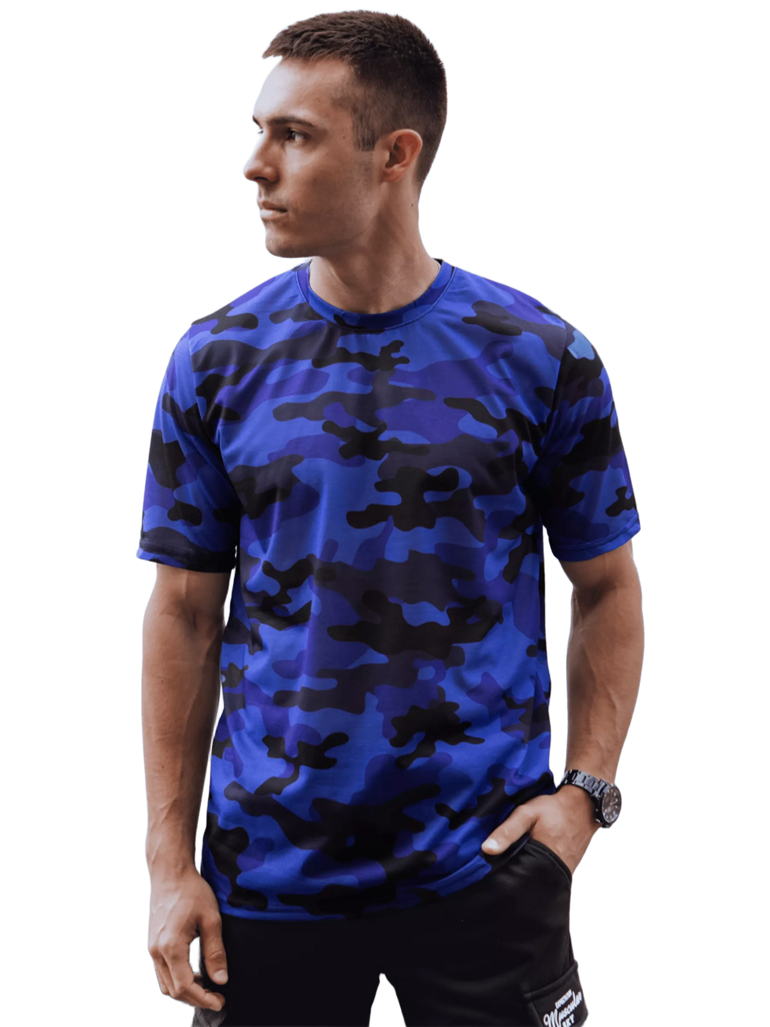 Dark blue camouflage T-shirt Leniks