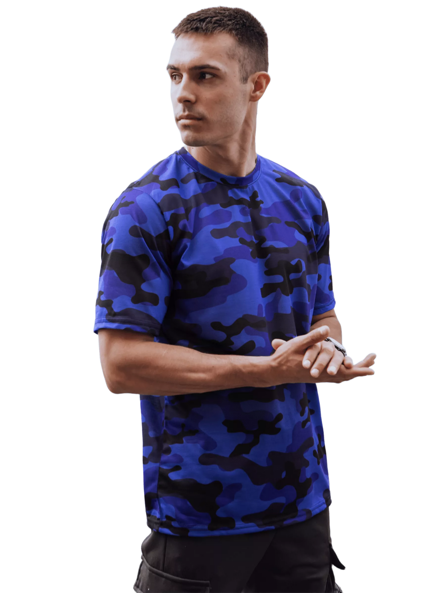 Dark blue camouflage T-shirt Leniks