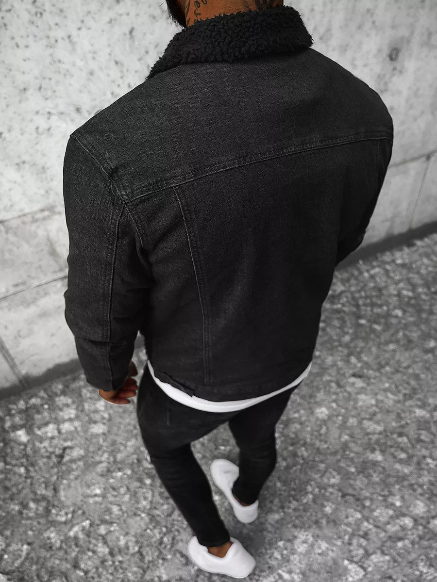 Black denim jacket Biok