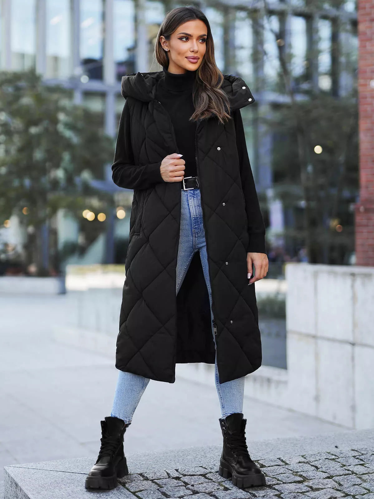 Black long vest Kiket