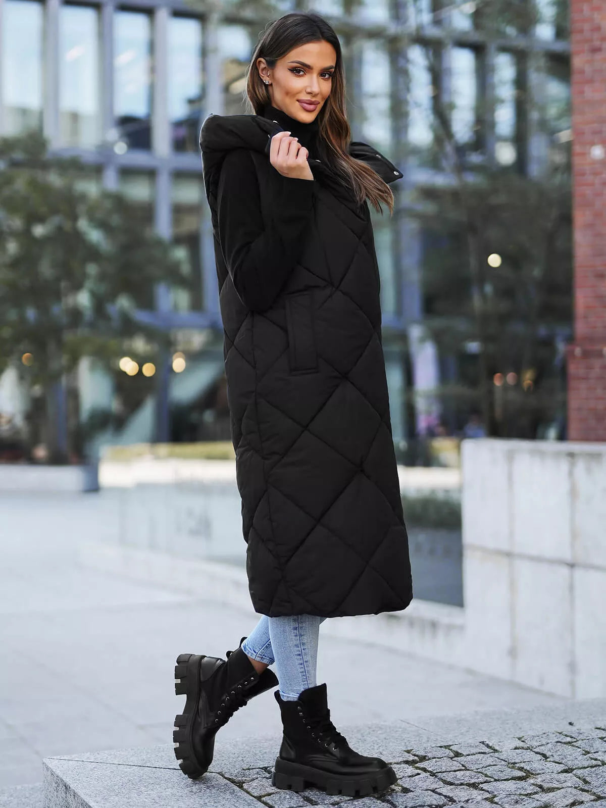 Black long vest Kiket