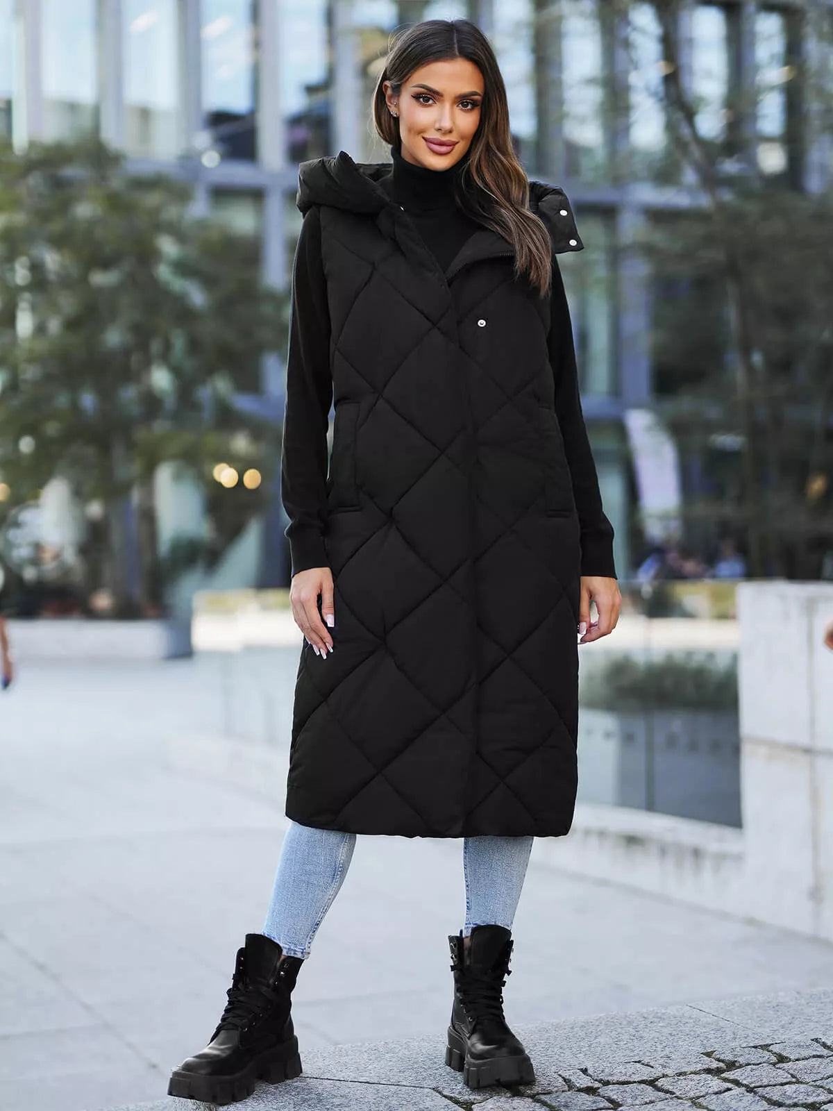 Black long vest Kiket