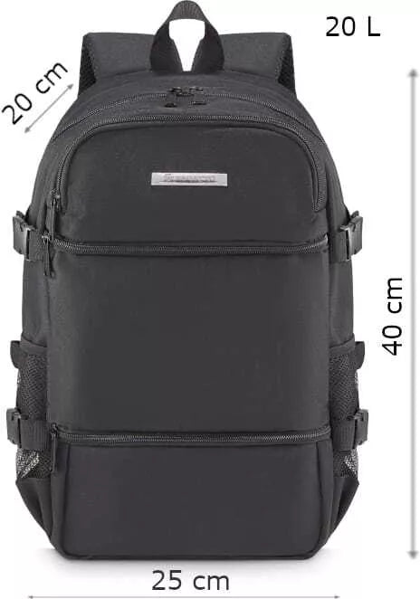 black travel backpack for airplane Gribon
