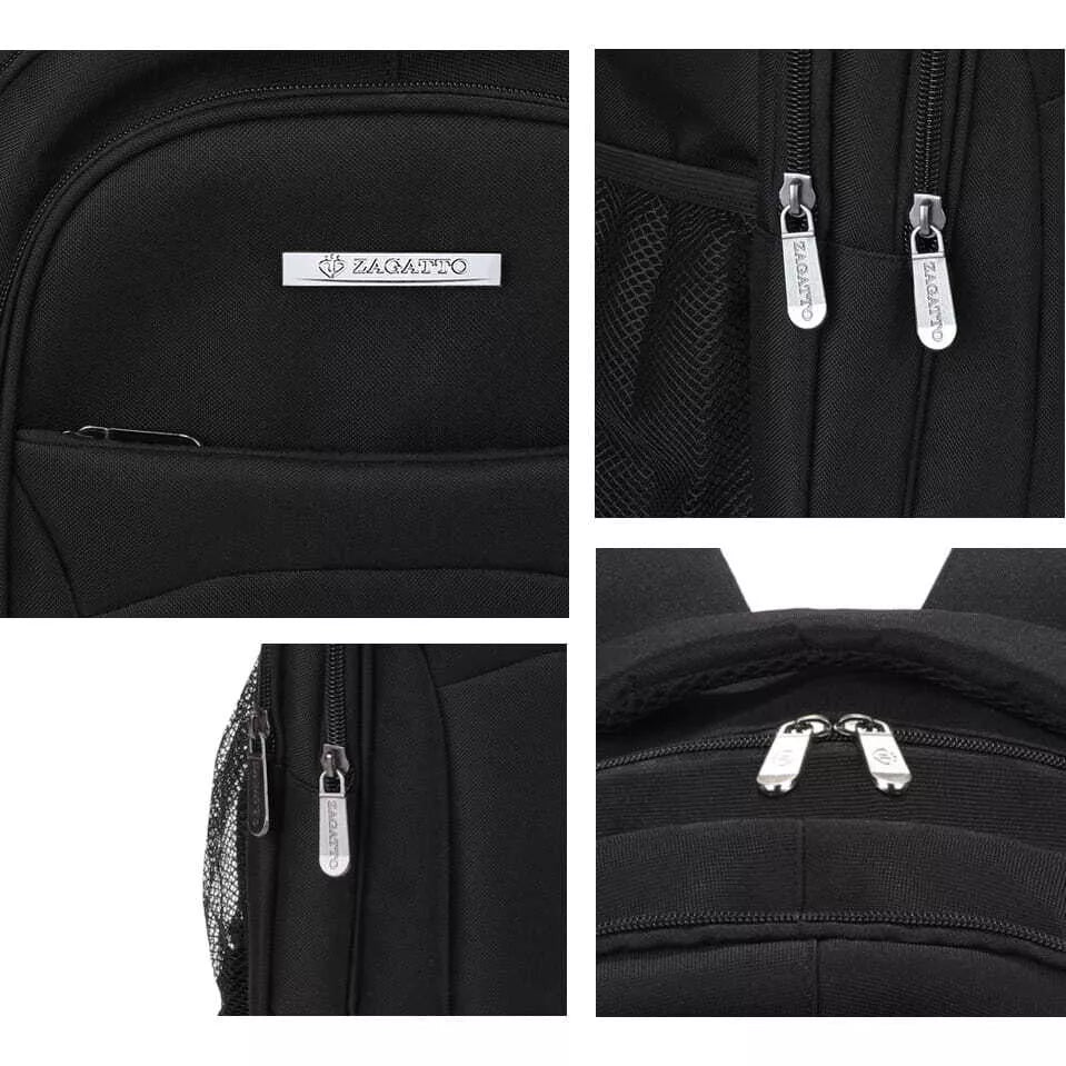 Black backpack with breathable back and shoulder straps Luter