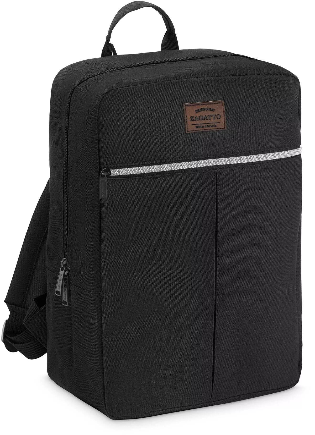 Black travel airplane backpack Nanor