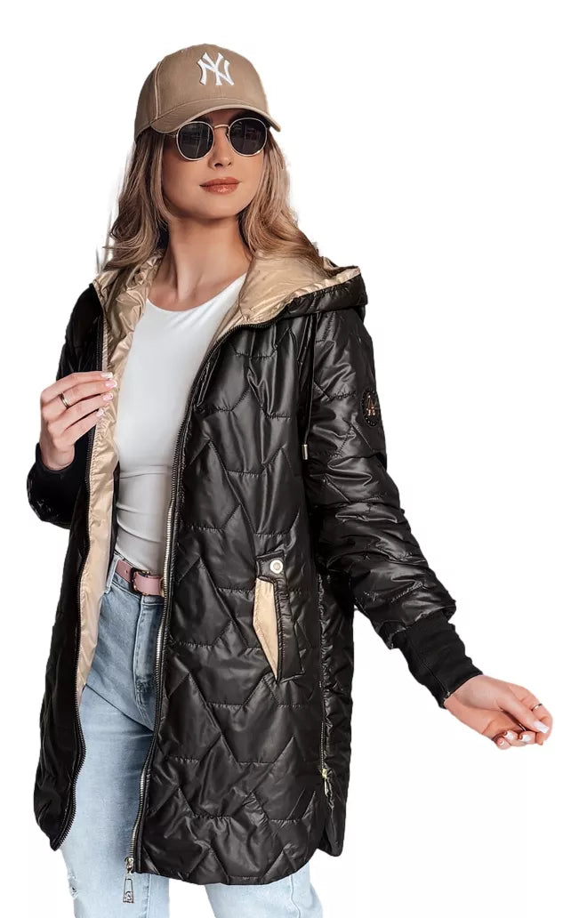 Black women's quilted jacket Livi