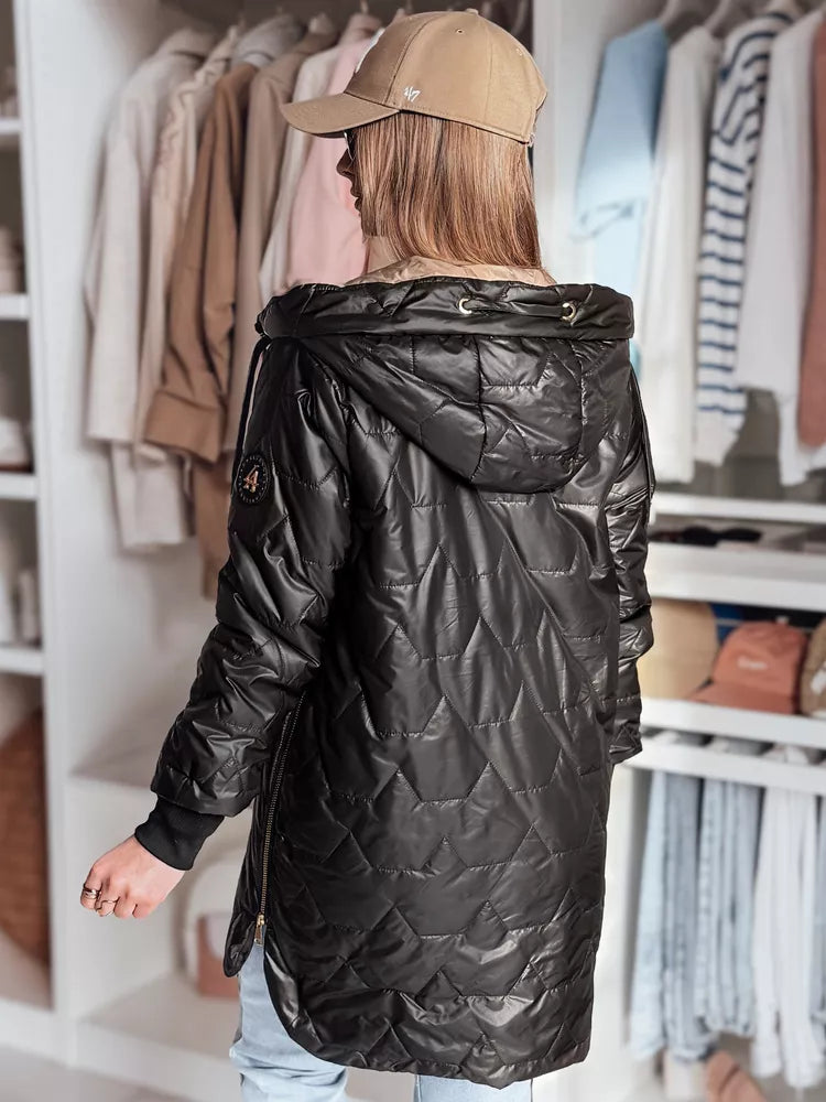Black women's quilted jacket Livi