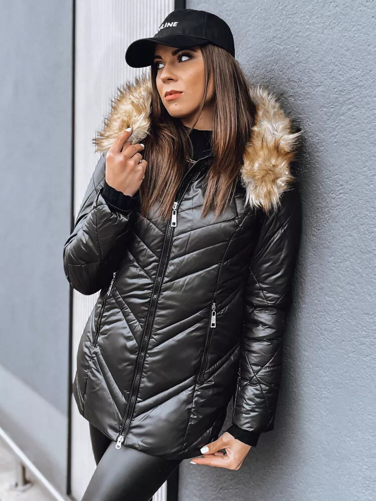 Black women's winter jacket Solar