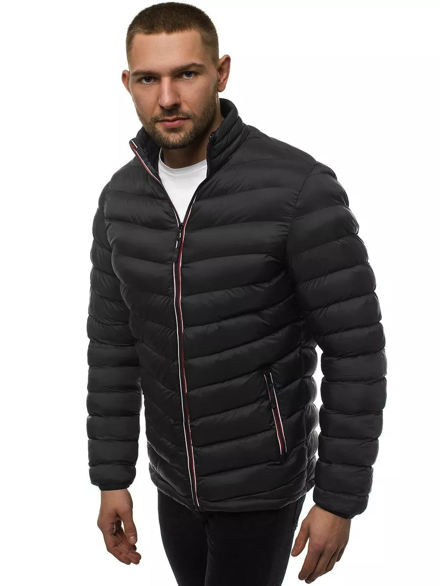 Black quilted men's jacket Omir