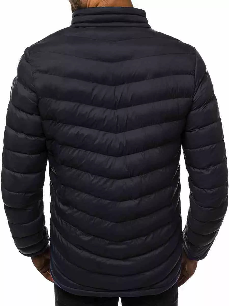 Black quilted men's jacket Omir