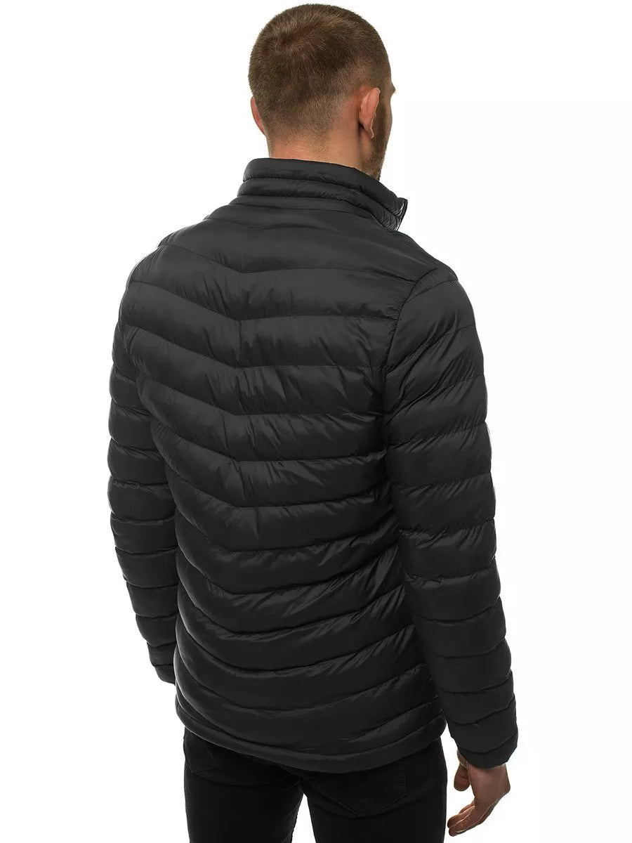 Black quilted men's jacket Omir