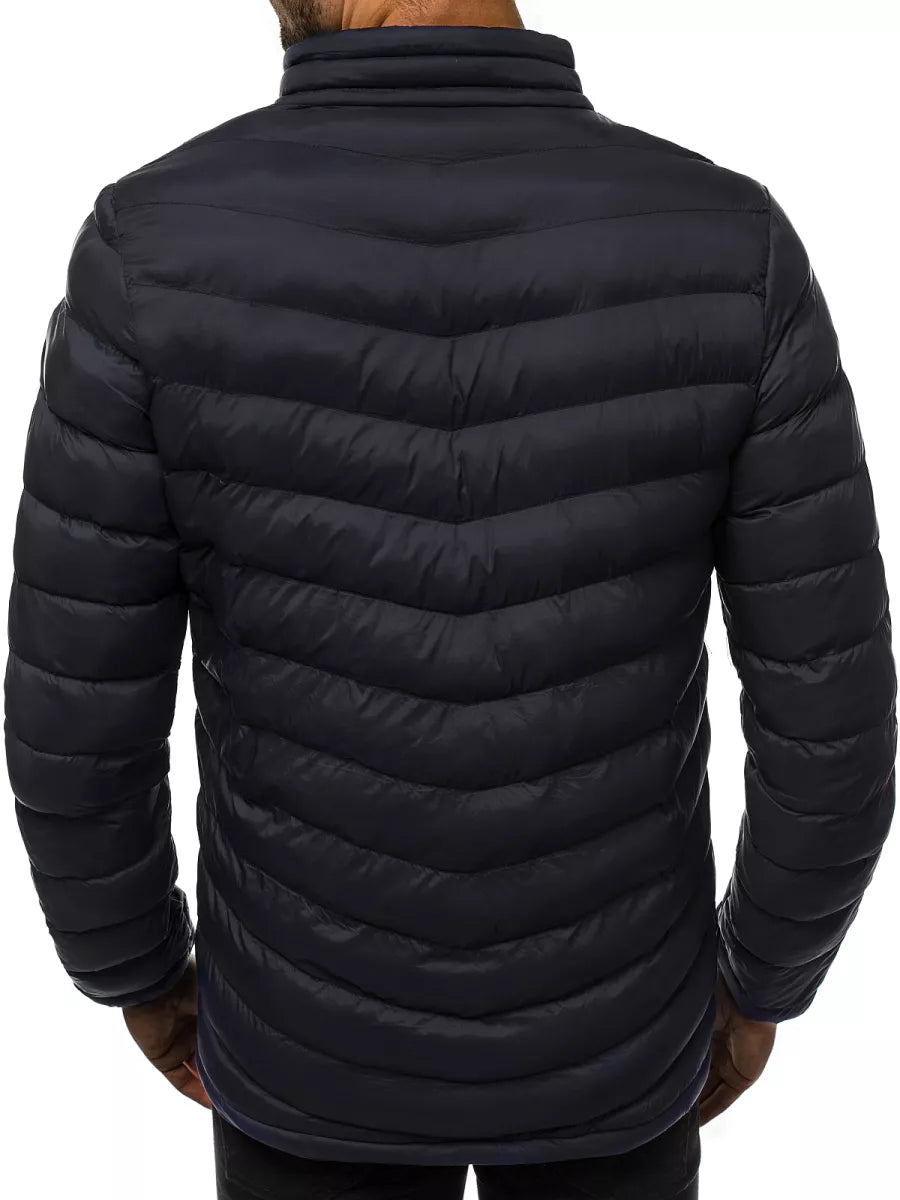Black quilted men's jacket Omir