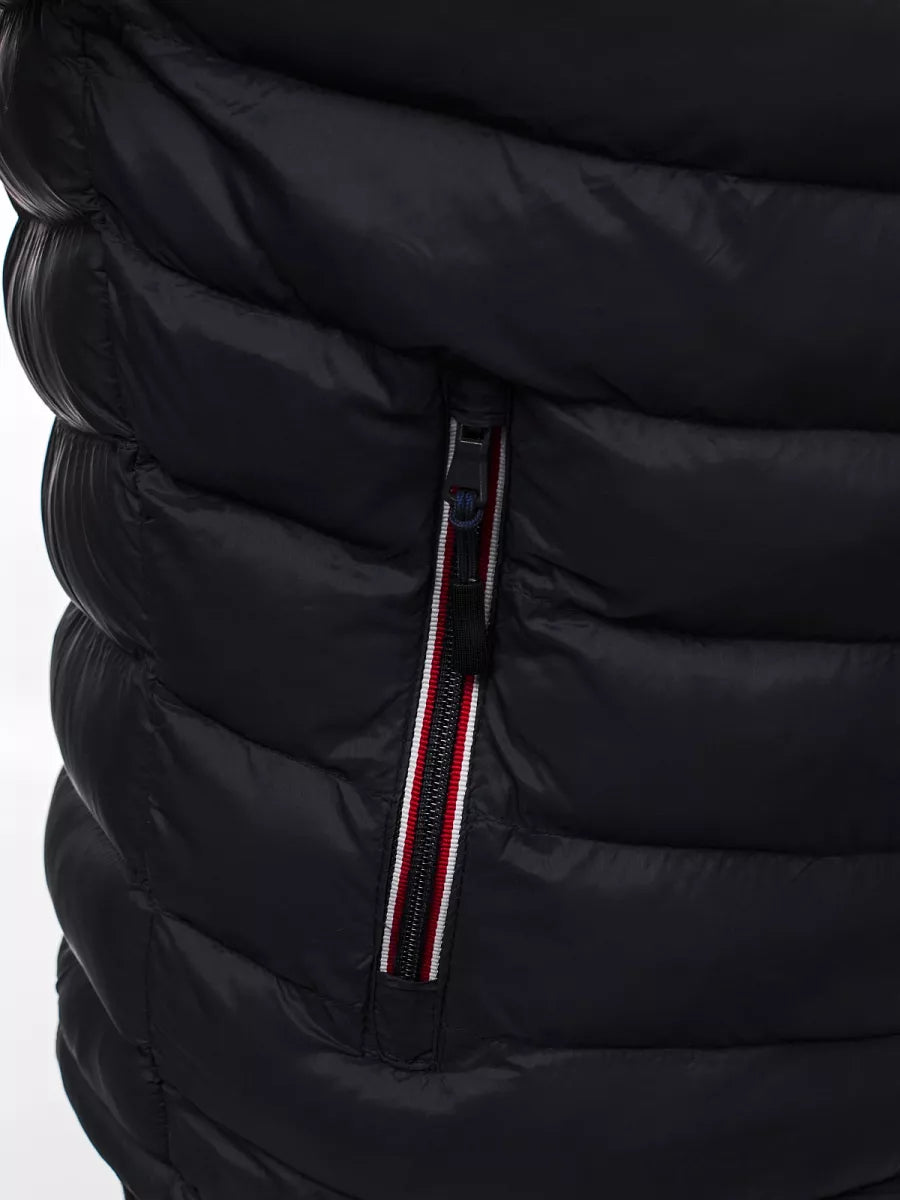 Black quilted men's jacket Omir