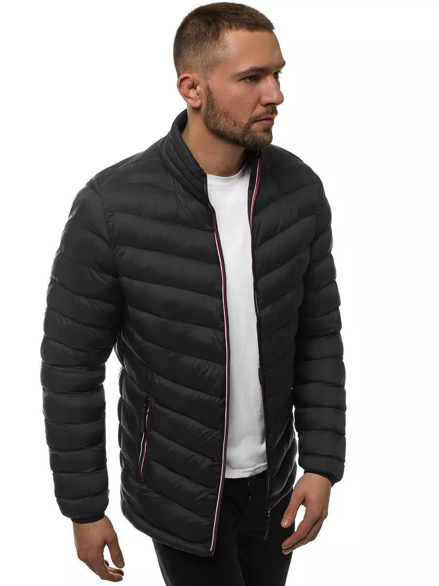 Black quilted men's jacket Omir