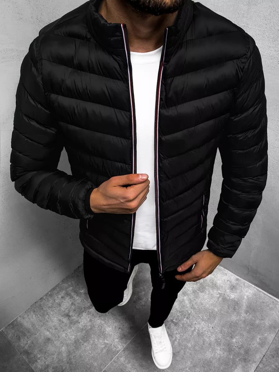 Black quilted men's jacket Omir