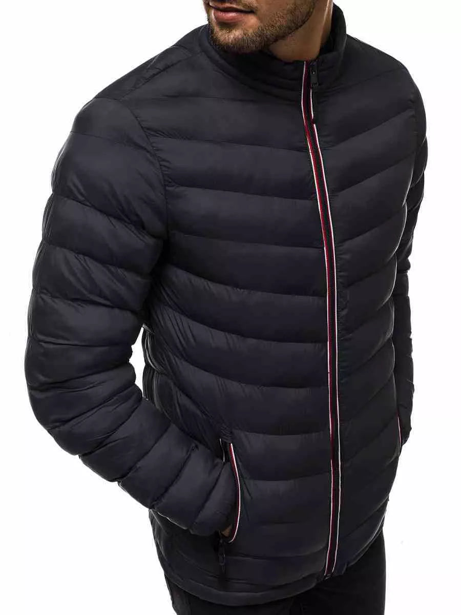 Black quilted men's jacket Omir