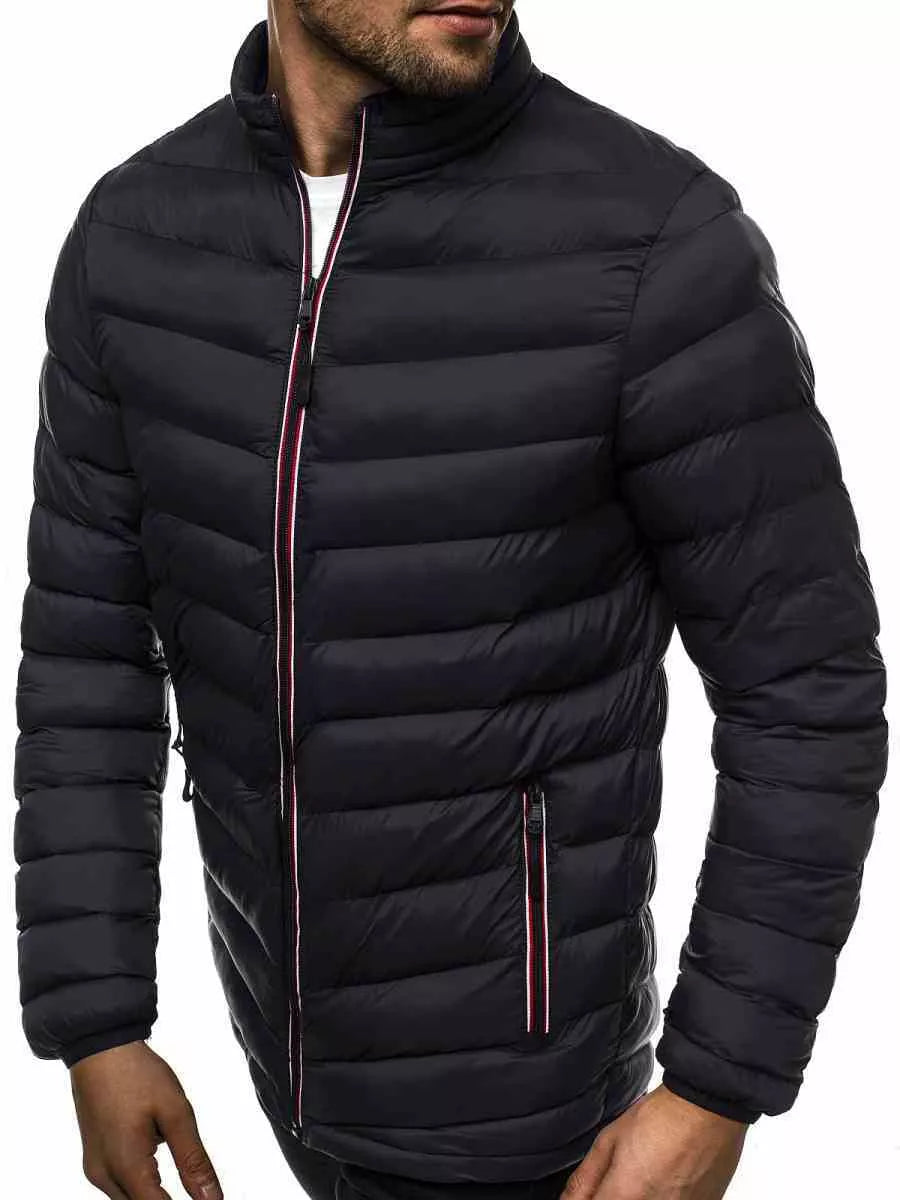 Black quilted men's jacket Omir