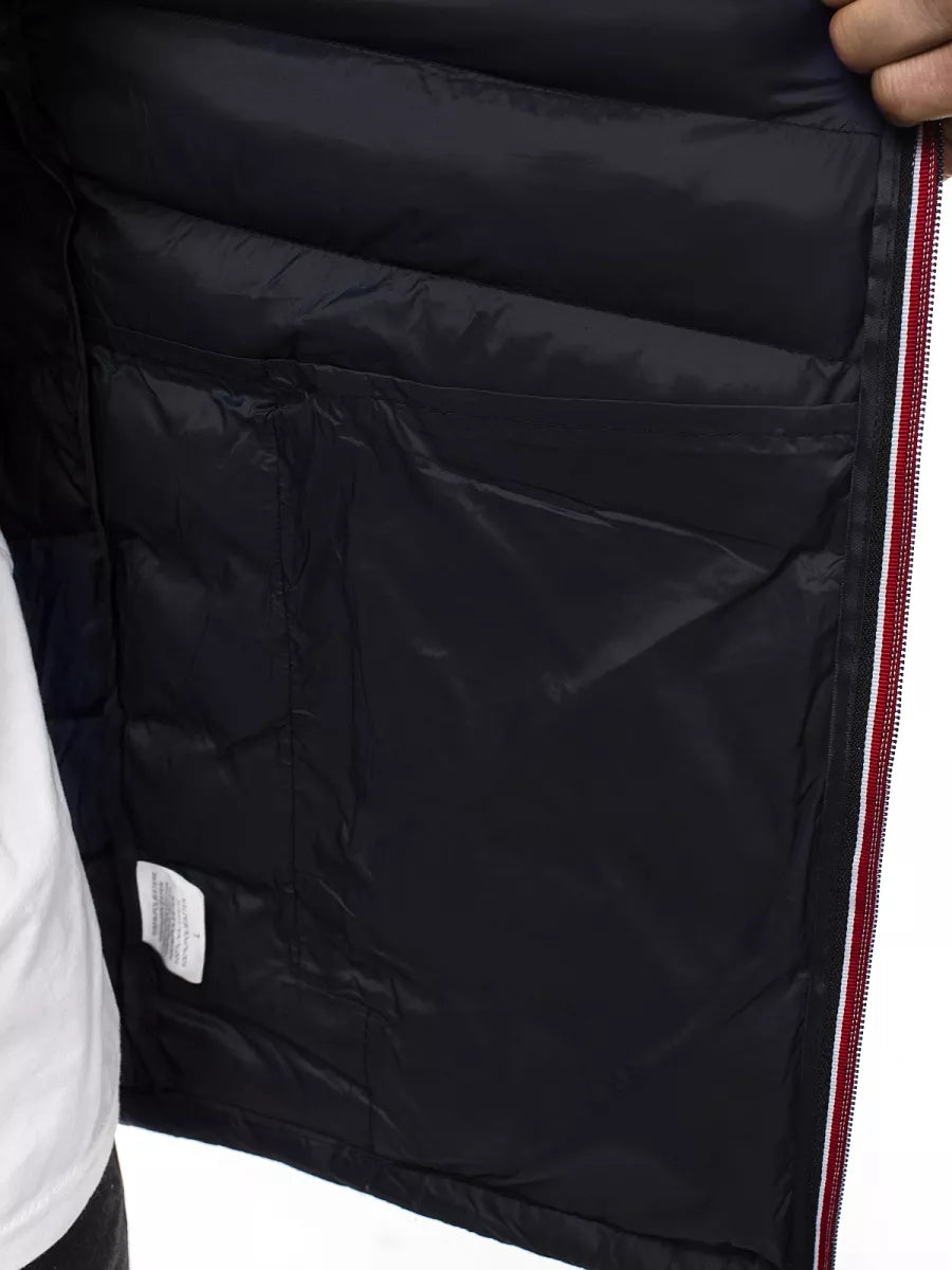 Black quilted men's jacket Omir