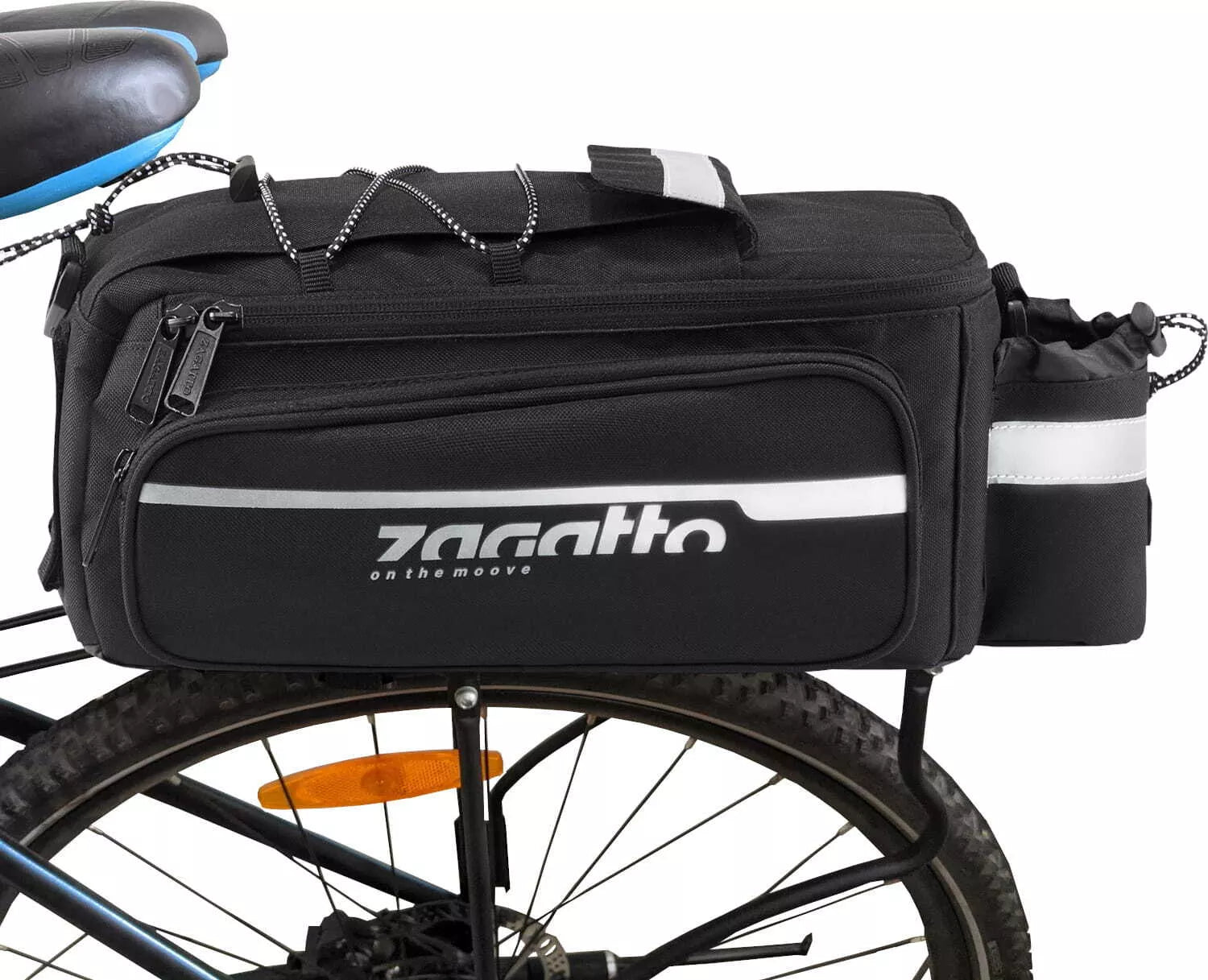 Black bag attaches to Tera bicycle