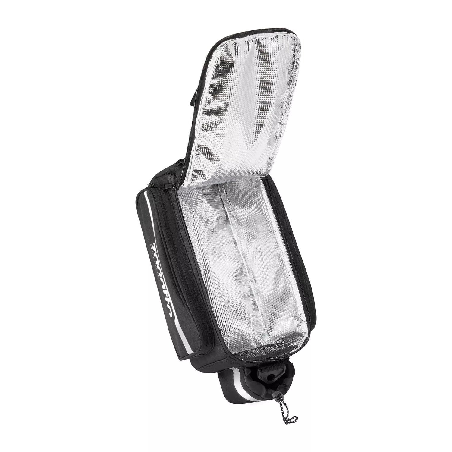 Black bag attaches to Tera bicycle