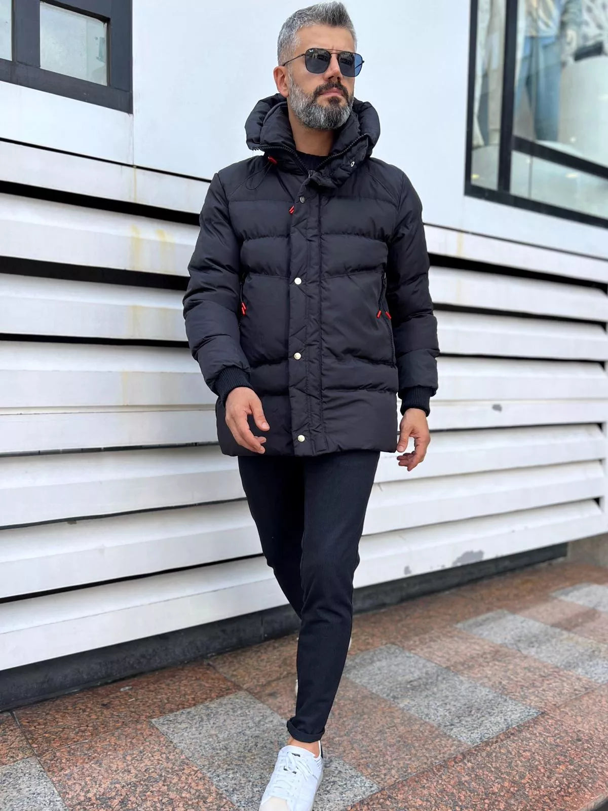 Black men's jacket without hood Chipo