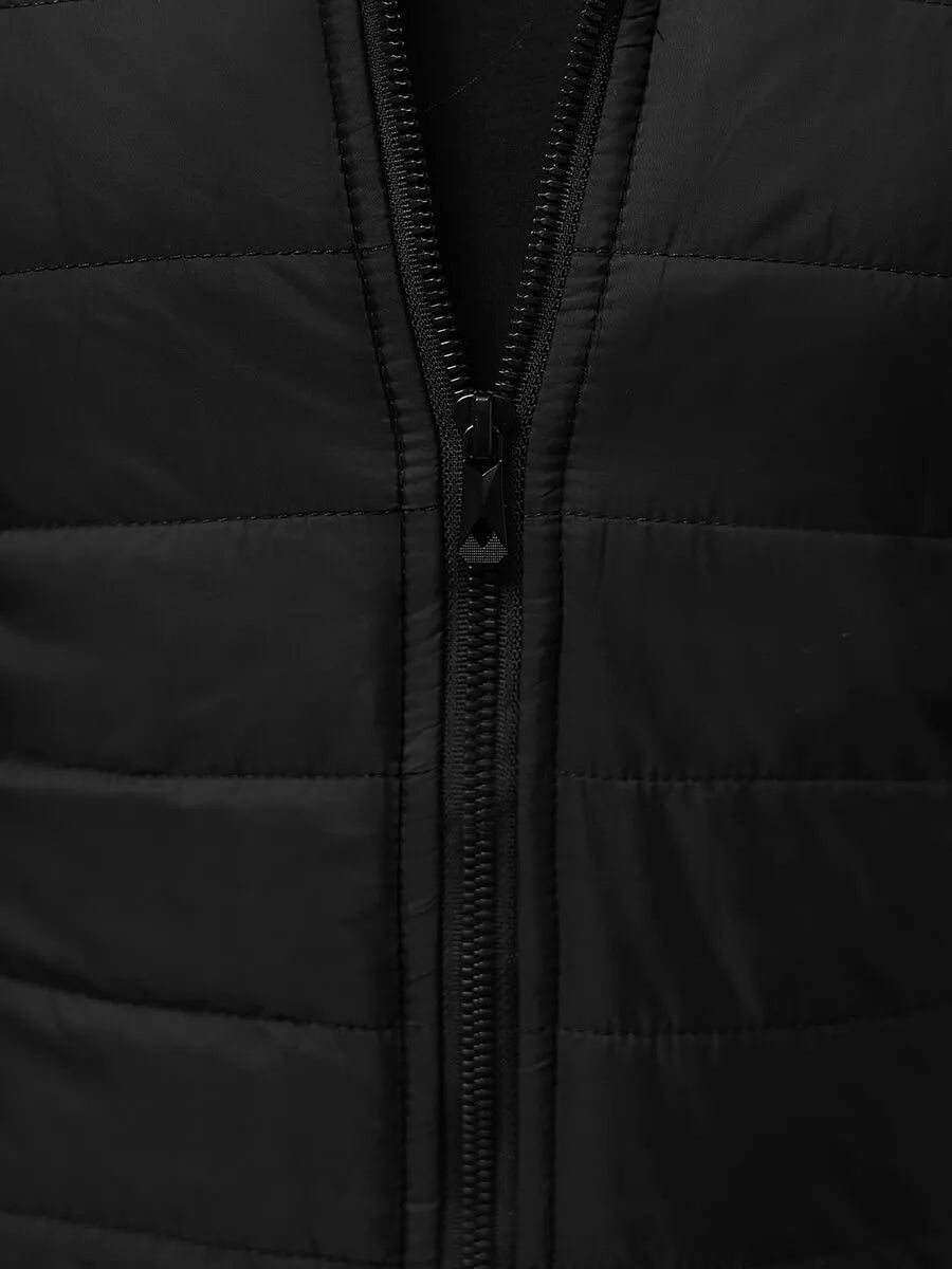Black men's jacket with hood Kidol