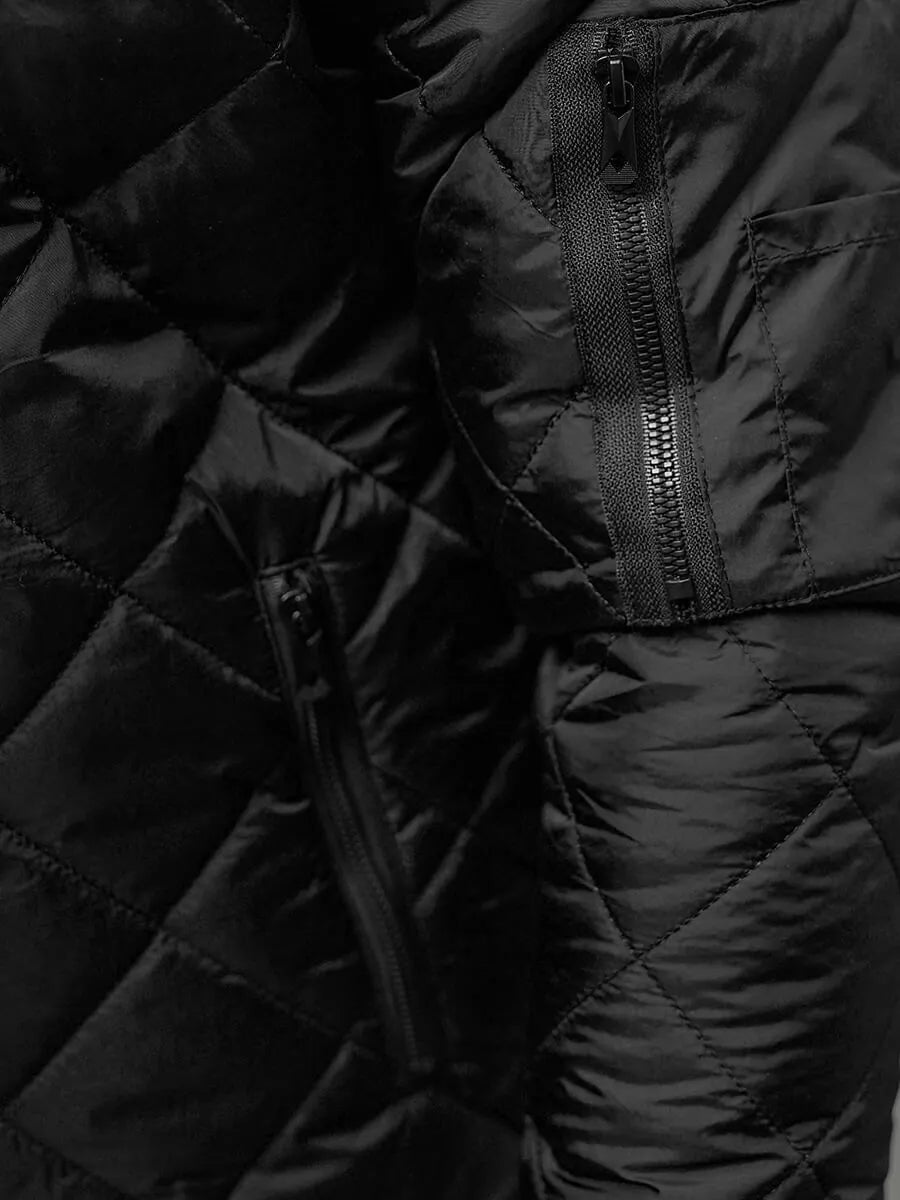 Black men's jacket with hood Lator