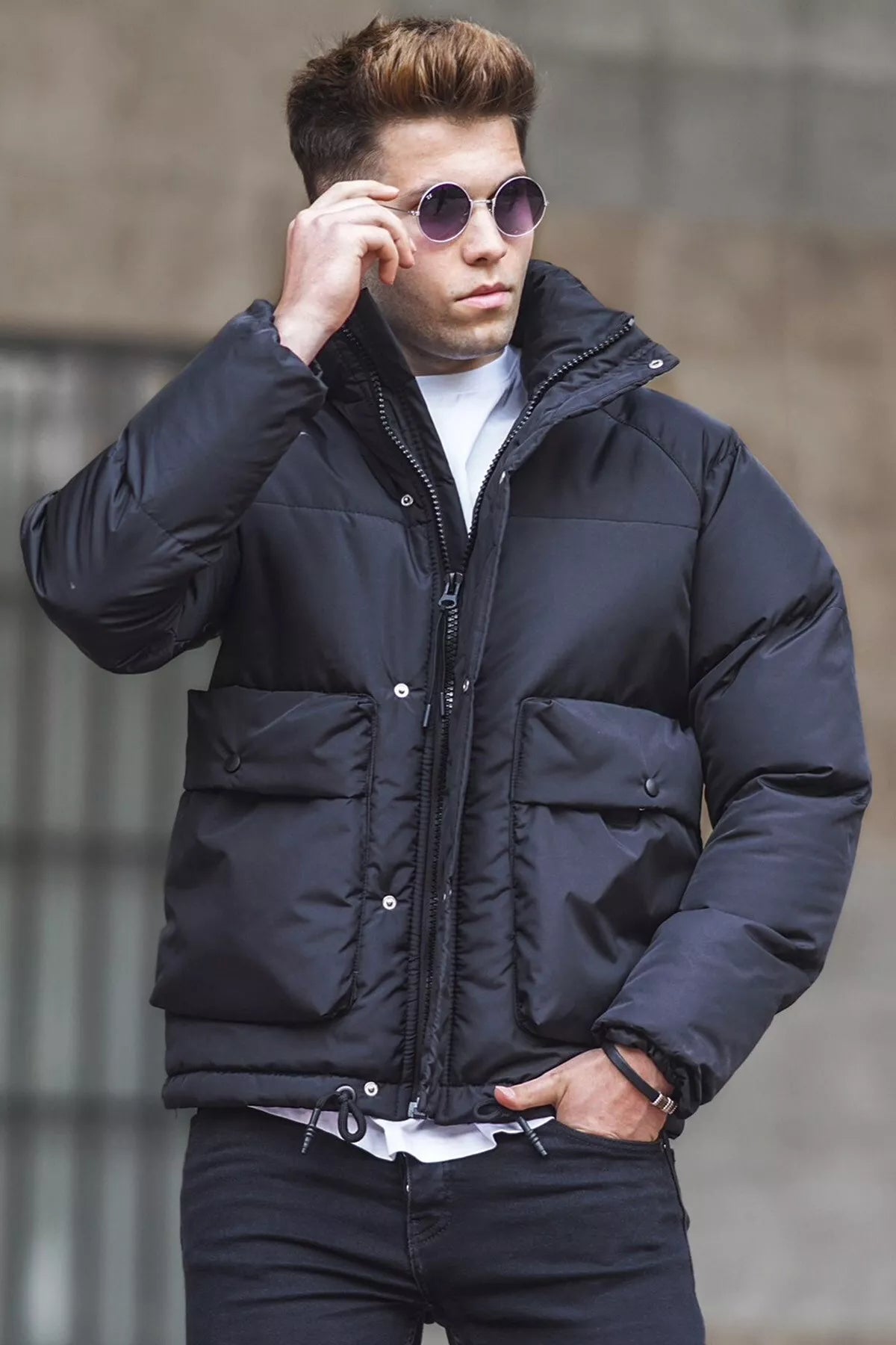Black men's jacket Otan