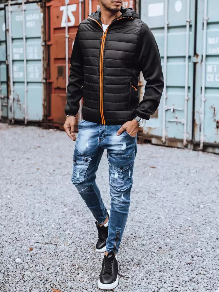 Men's black jacket with orange details Olen