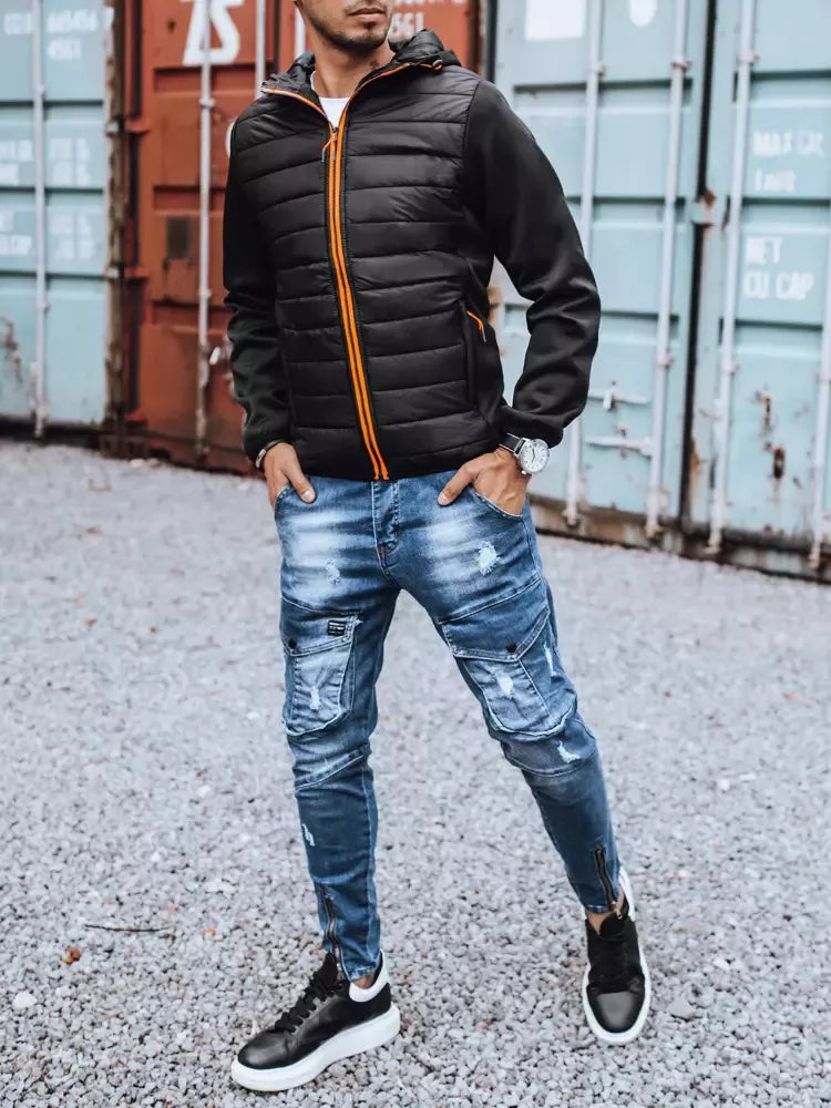 Men's black jacket with orange details Olen