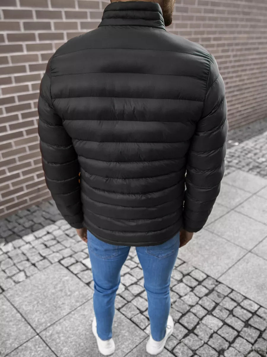 Black with red zipper men's spring - autumn jacket Monit