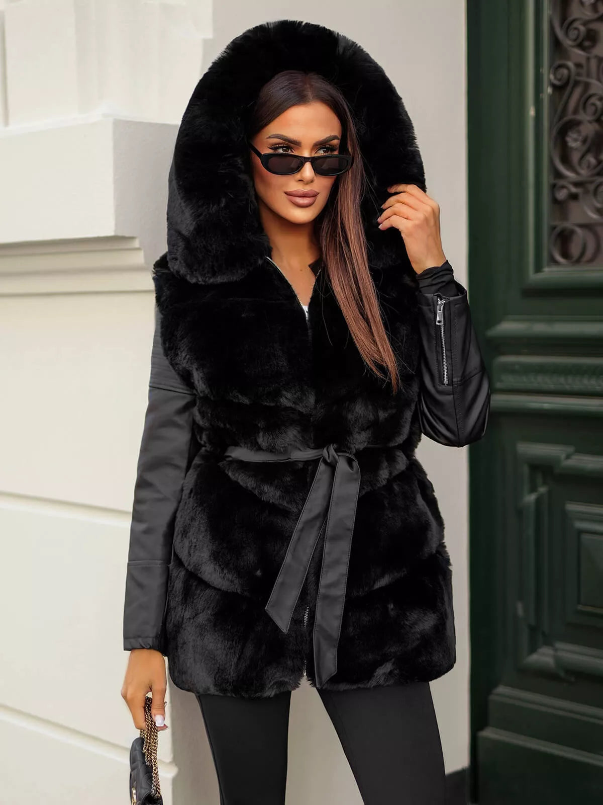 Black winter women's jacket Adel