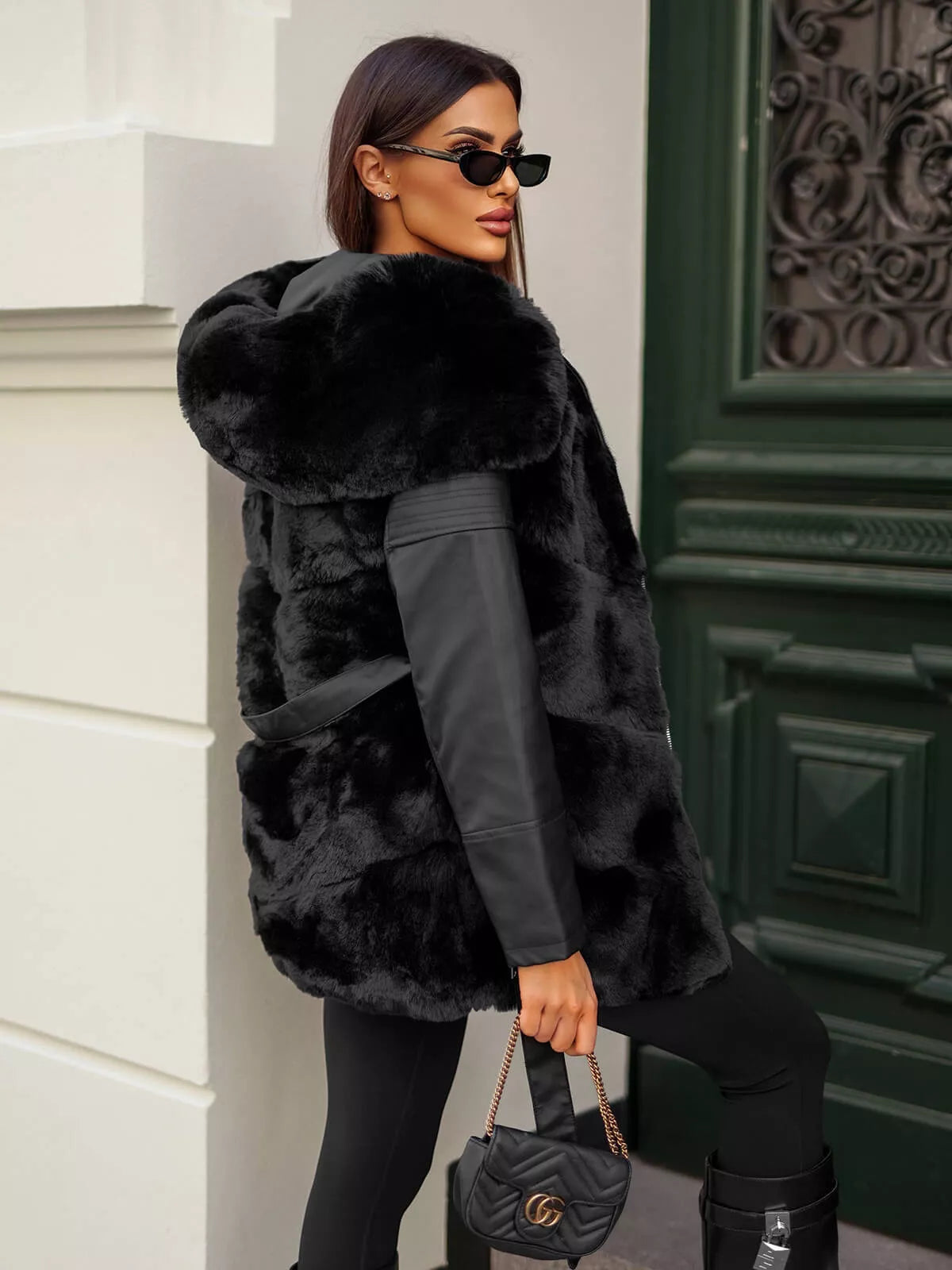 Black winter women's jacket Adel