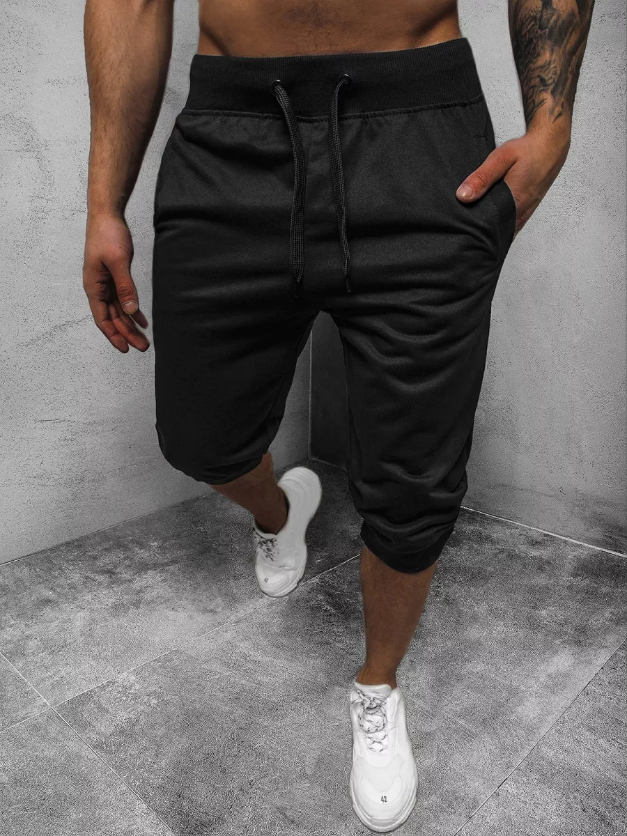 Black sports shorts for men Losil