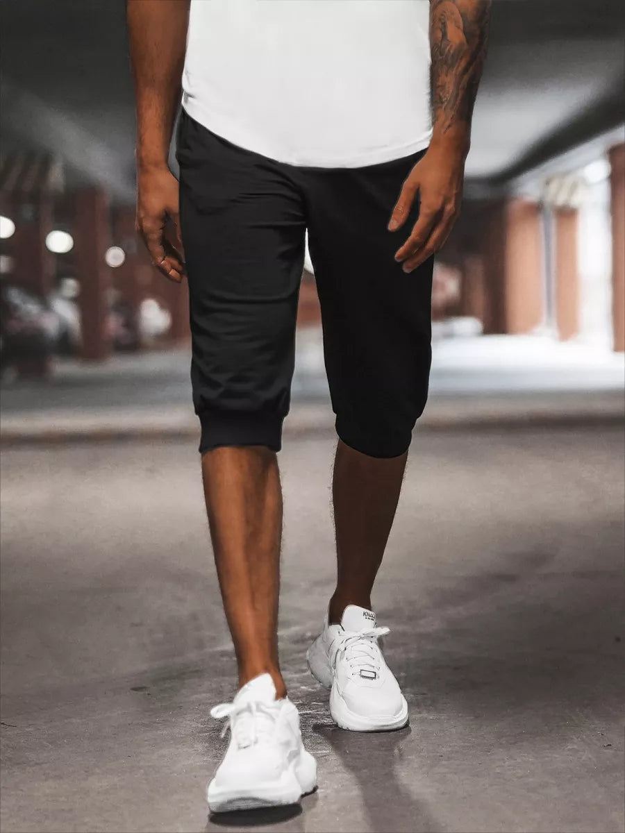 Black sports shorts for men Losil