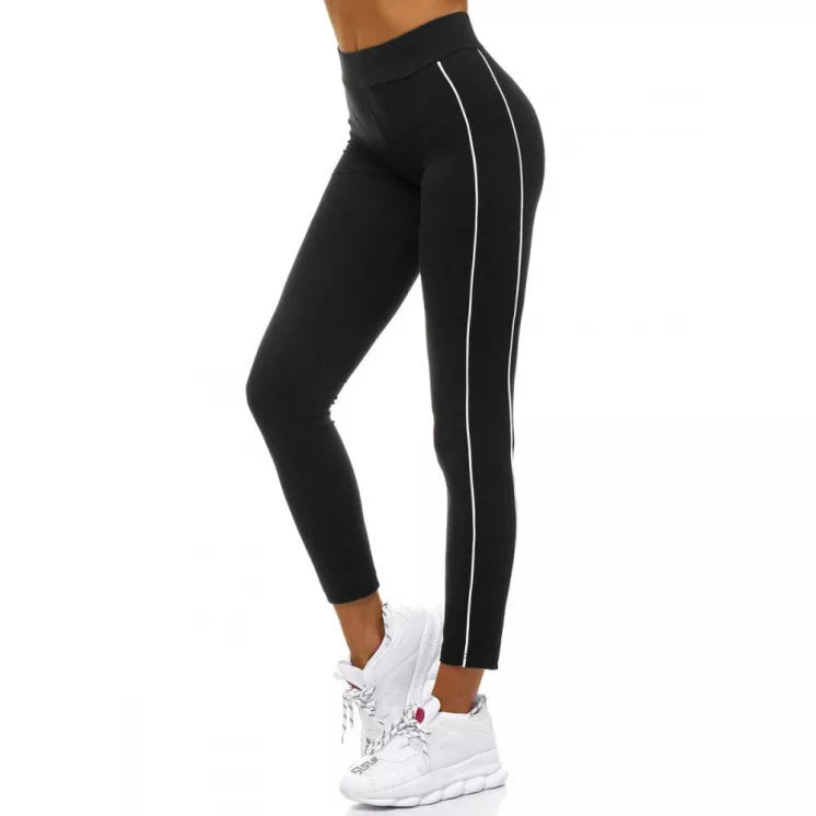 Black women's leggings with green details Tuver