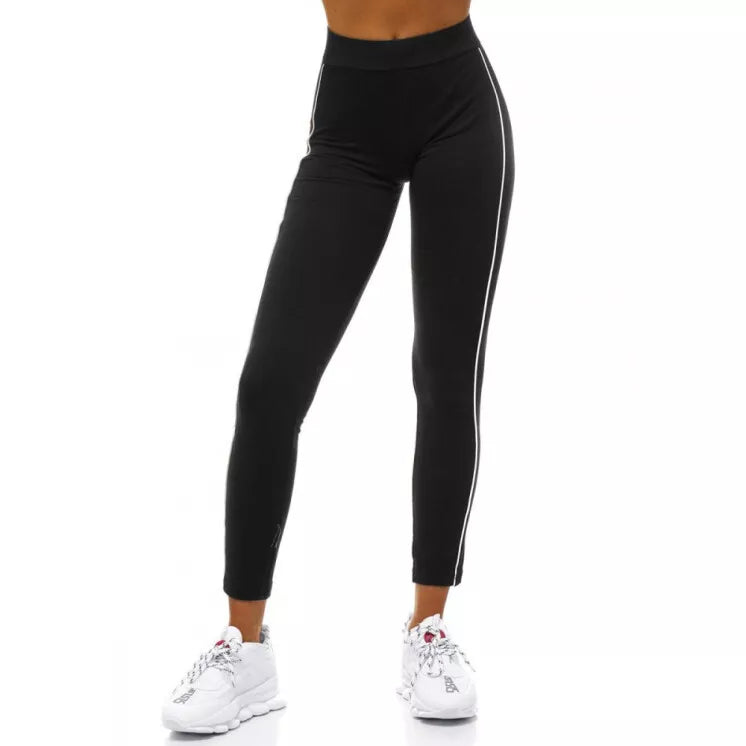Black women's leggings with green details Tuver